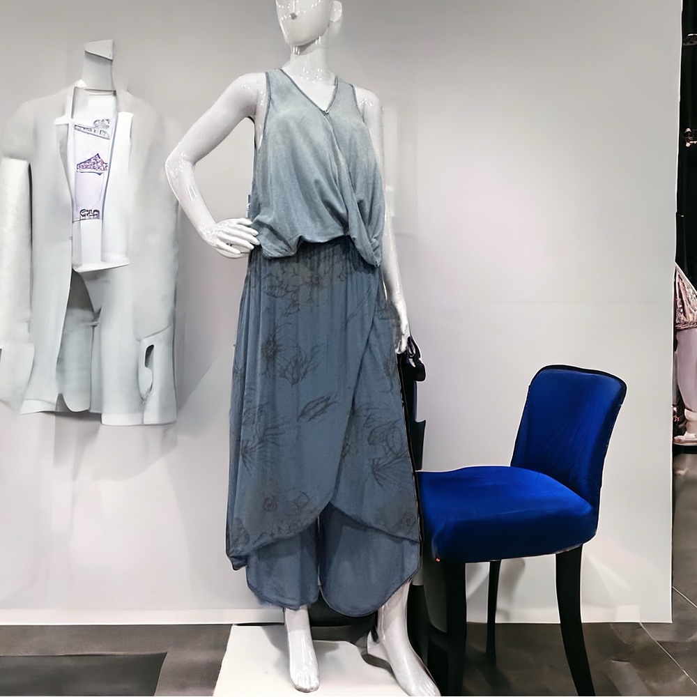 Elegant Blue Harem Pants